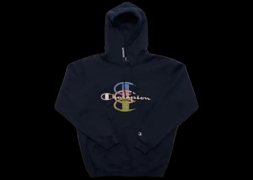 Supreme Champion Stacked C Hooded Sweatshirt Navy