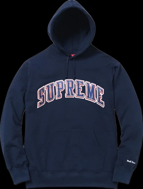 Supreme Chrome Arc Hooded Pullover Navy