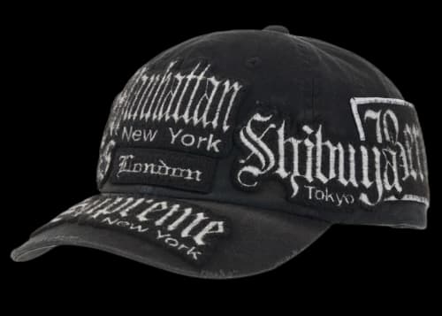 Supreme City Patches 6-Panel Hat Black
