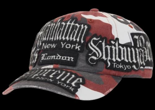 Supreme City Patches 6-Panel Hat Red Camo