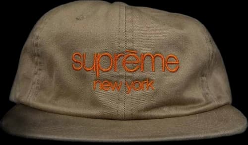 Supreme Classic Logo 6 Panel Tan