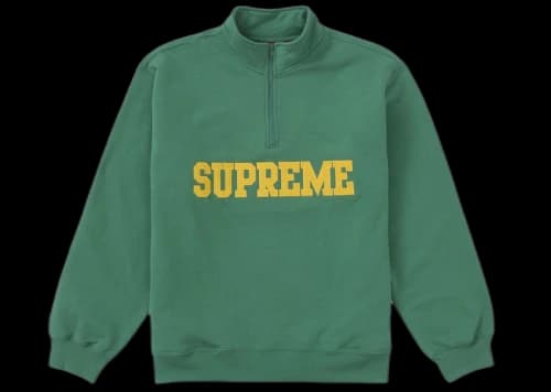 Supreme Collegiate Half Zip Pullover Light Pine