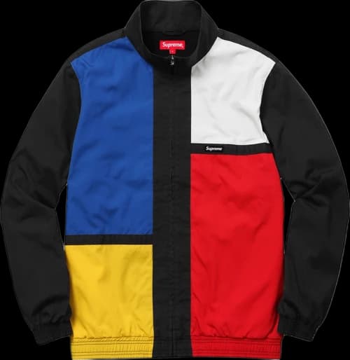 Supreme Color Blocked Track Jacket Black