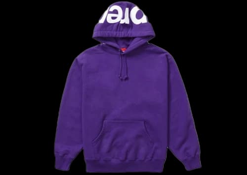 Supreme Contrast Hooded Sweatshirt Purple