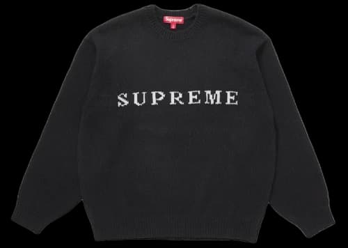 Supreme Contrast Logo Sweater (FW25) Black