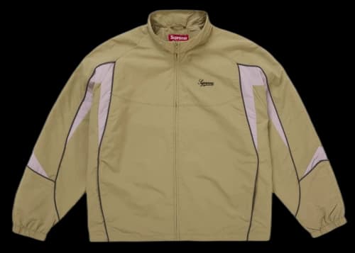 Supreme Contrast Piping Track Jacket Tan