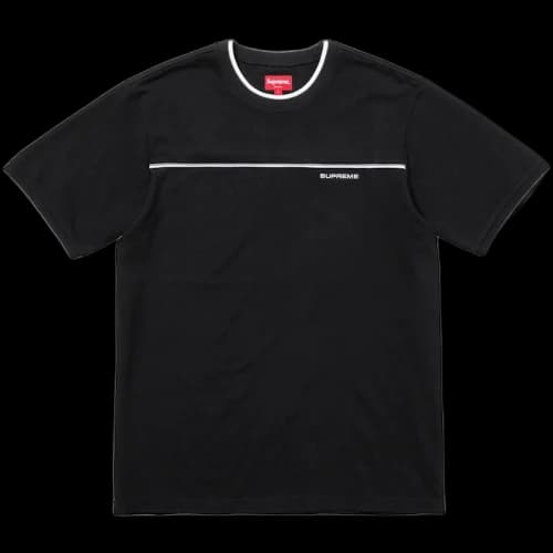 Supreme Contrast Yoke Pique Top Black
