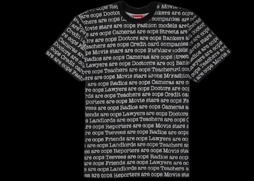 Supreme Cops Jacquard Pocket Tee Black