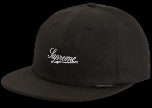 Supreme Cordura Script Logo 6-Panel Black