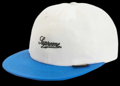 Supreme Cordura Script Logo 6-Panel White