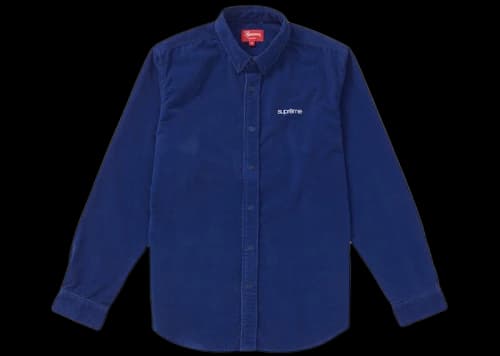 Supreme Corduroy Shirt Blue