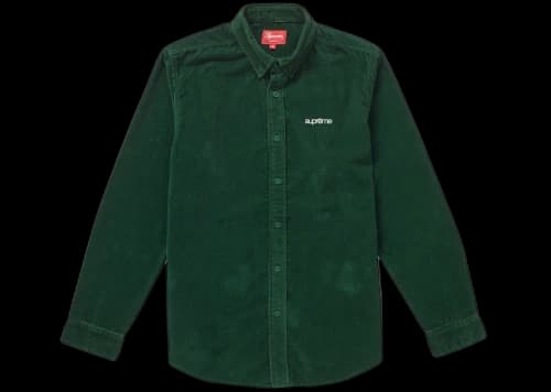 Supreme Corduroy Shirt Green