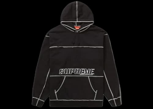 Supreme Coverstitch Hooded Sweatshirt Black