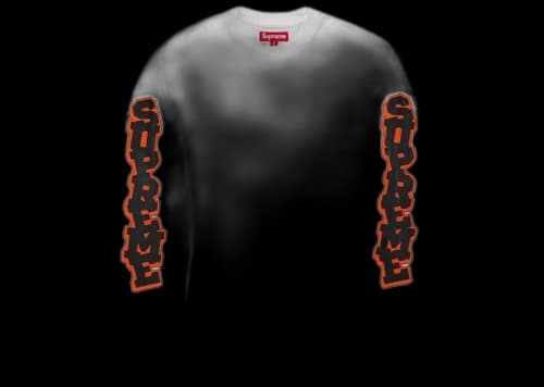 Supreme Cracked Sleeve L/S Top White