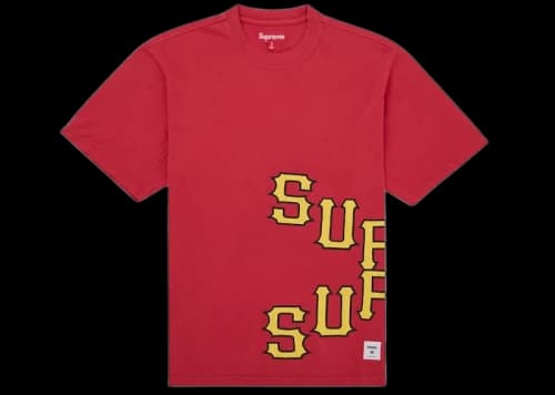 Supreme Cracked Spellout S/S Top Red