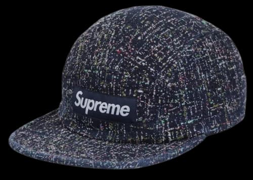 Supreme Denim Boucle Camp Cap Navy