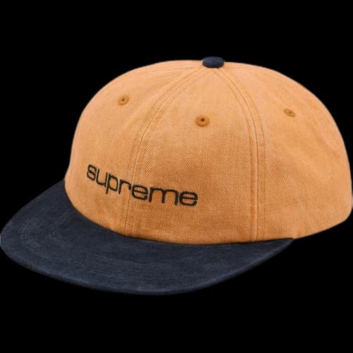 Supreme Denim Suede Compact Logo 6-Panel Gold
