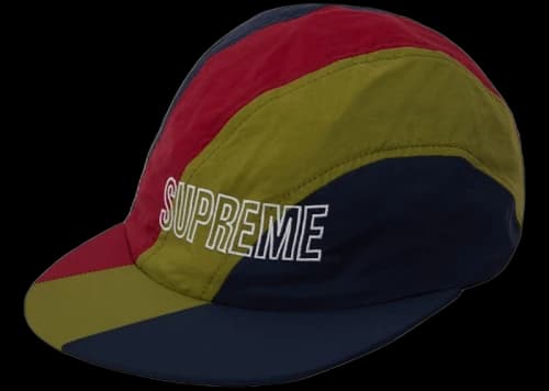 Supreme Diagonal Stripe Nylon Hat Navy