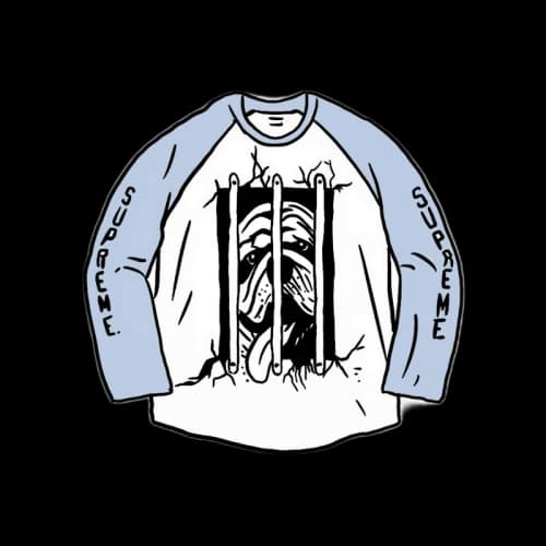 Supreme Dog Raglan L/S Top Blue