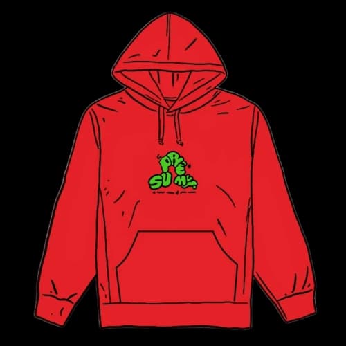Supreme Don't Care Hooded Sweatshirt Burnt Red