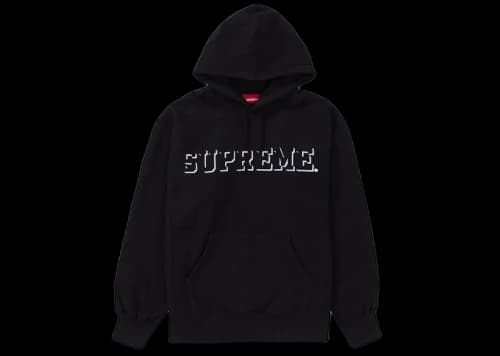 Supreme Drop Shadow Hooded Sweatshirt Black