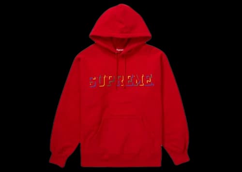 Supreme Drop Shadow Hooded Sweatshirt Red