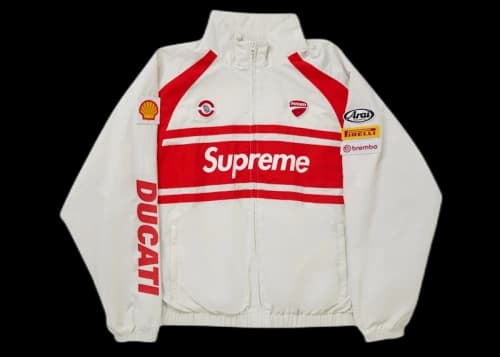 Supreme Ducati Track Jacket Light Grey