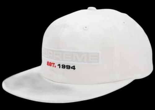 Supreme Embossed Logo 6-Panel White