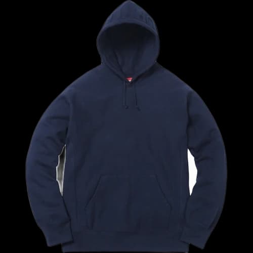 Supreme Embossed Logo Hooded Sweatshirt Navy