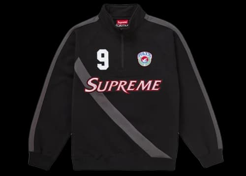 Supreme Equipe Half Zip Sweatshirt Black