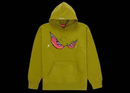 Supreme Eyes Hooded Sweatshirt Moss