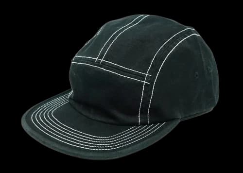 Supreme Fitted Rear Patch Camp Cap Black