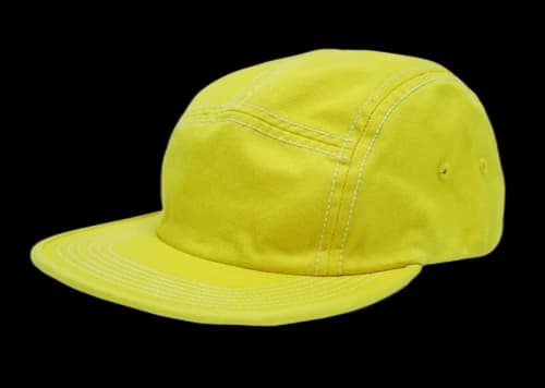 Supreme Fitted Rear Patch Camp Cap Yellow