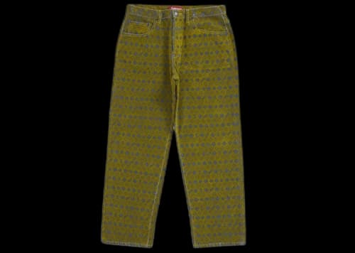 Supreme Flocked Loose Fit Jean Mustard