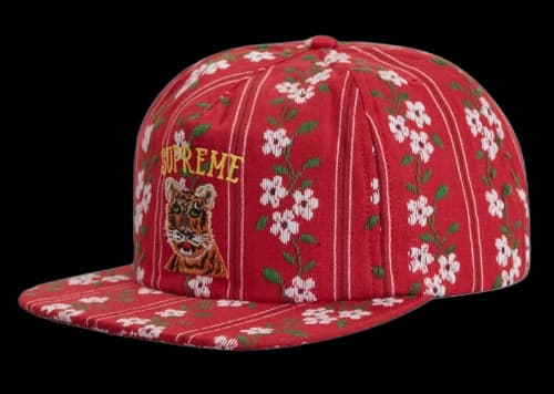 Supreme Flower Jacquard 5-Panel Red
