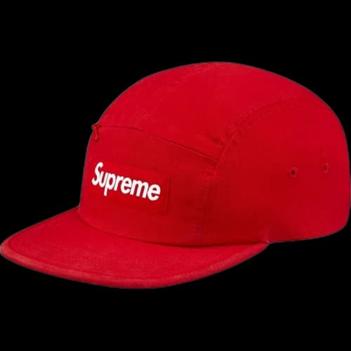 Supreme Front Panel Zip Camp Cap Red