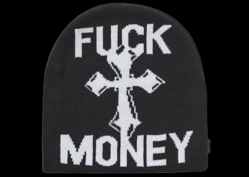 Supreme Fuck Money Beanie Black