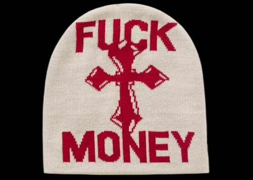Supreme Fuck Money Beanie Natural