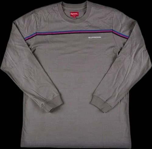 Supreme Full Stripe LS Tee Grey