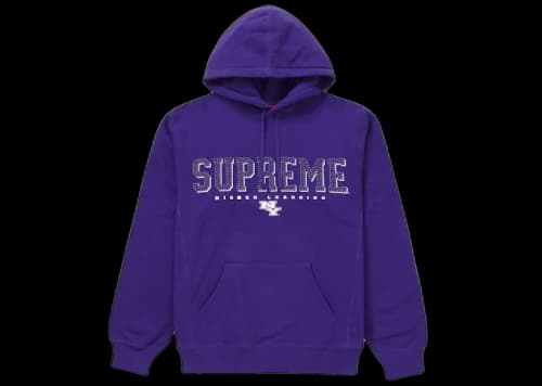 Supreme Gems Hooded Sweatshirt Purple