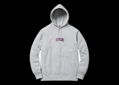 Supreme Glitter Arc Hooded Sweatshirt Grey
