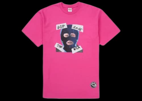 Supreme God Save Us Tee Fuchsia