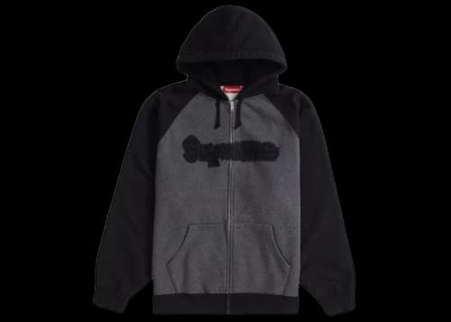 Supreme Gonz Appliqué Zip Up Hooded Sweatshirt Black