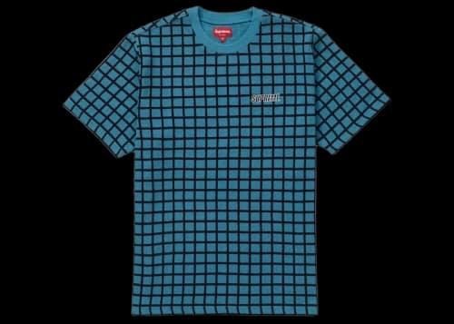 Supreme Grid Jacquard S/S Top Blue