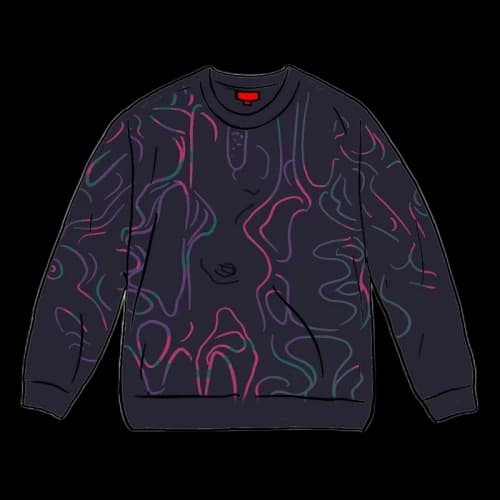 Supreme Half Tone L/S Top Black