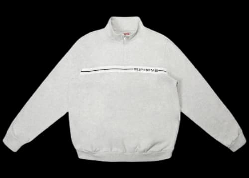 Supreme Half Zip Warm Up Ash Grey
