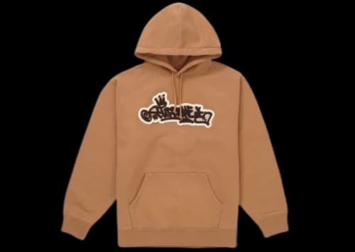 Supreme Handstyle Hooded Sweatshirt Brown