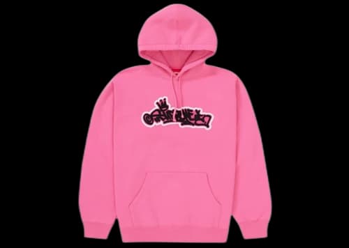 Supreme Handstyle Hooded Sweatshirt Magenta