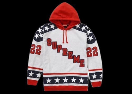 Supreme Hockey Hooded Sweatshirt (FW22) Ash Grey
