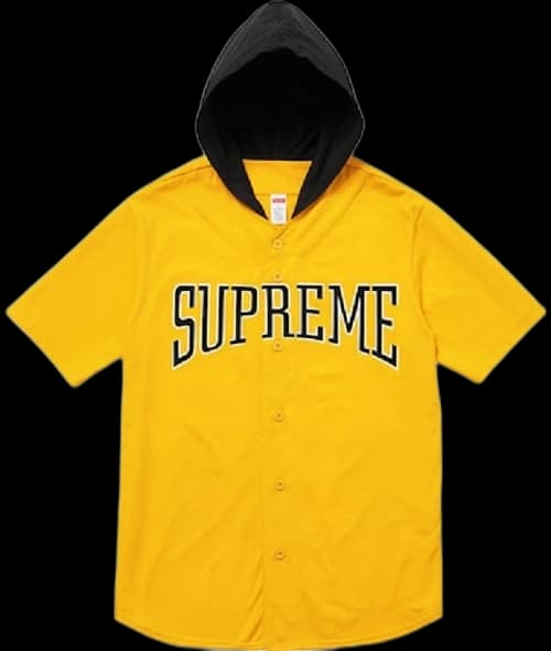 Supreme Hooded Baseball Top Yellow